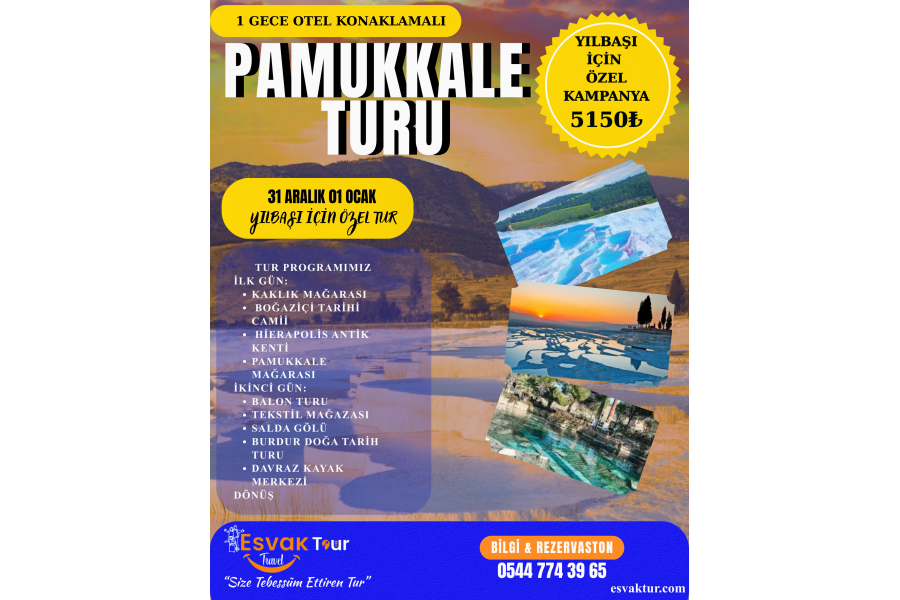 Pamukkale Turu 1 Gece Konaklamalı